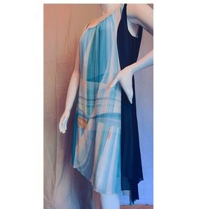 Lane Collection Blue Print Wraparound Dress 14